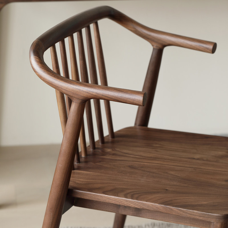 侧畔环保黑胡桃木椅樱桃木实木设计书房餐椅扶手椅休闲椅书桌椅子,住宅家具,餐椅,淘宝优惠券,粉丝福利购,淘宝优惠卷