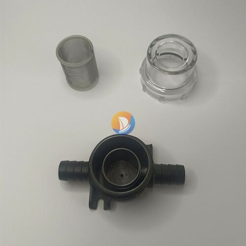 插拔管无螺纹洗地机清水过滤器透明盖滤网杯