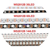 5V幻彩跑马流水全彩灯带WS2812B全彩LED灯带5050内置IC幻彩灯带