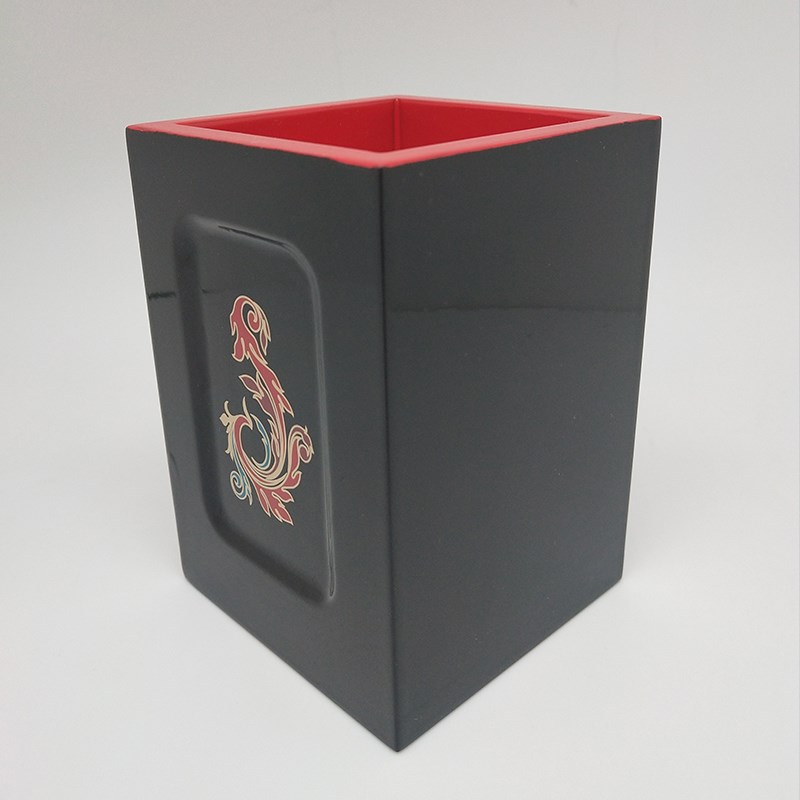 【曾楚漆器】凤鸟纹漆器笔筒曾侯乙中国湖北随州大漆生漆定制摆件