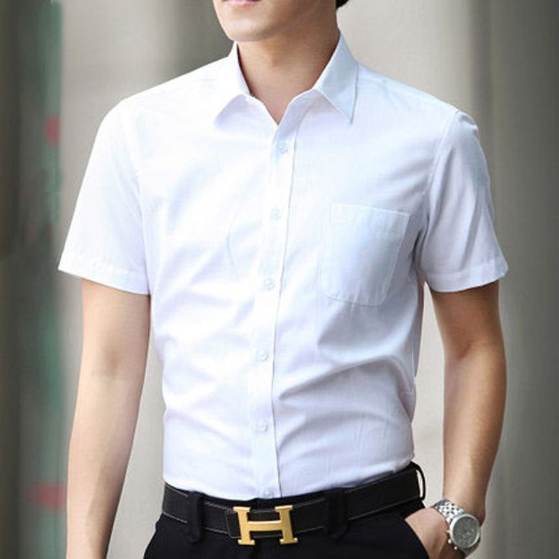 男长袖白衬衫加西裤短袖衬衣职业套装伴郎修身工装毕业照正装春夏