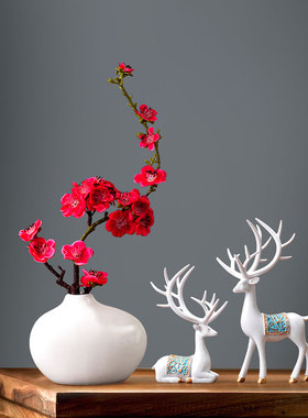 客厅鹿花瓶摆件酒柜房间装饰家居创意中式电视柜新房乔迁礼物玄关