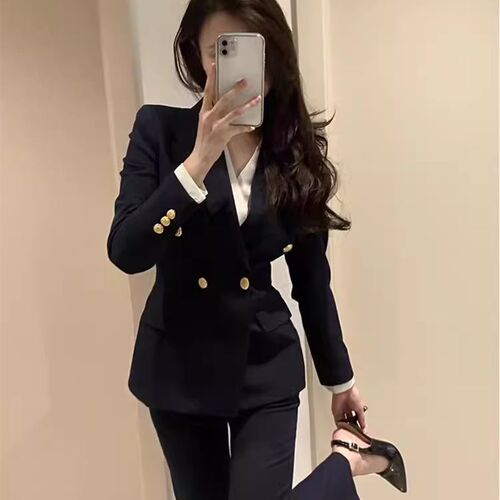 职业套装高级感西装女春秋季正装大学生公务员面试工作服西服外套