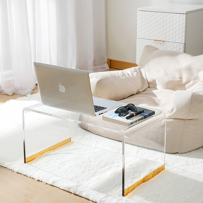 金脚亚克力飘窗台小茶几透明桌子榻榻米矮桌炕几民宿酒店卧室简约
