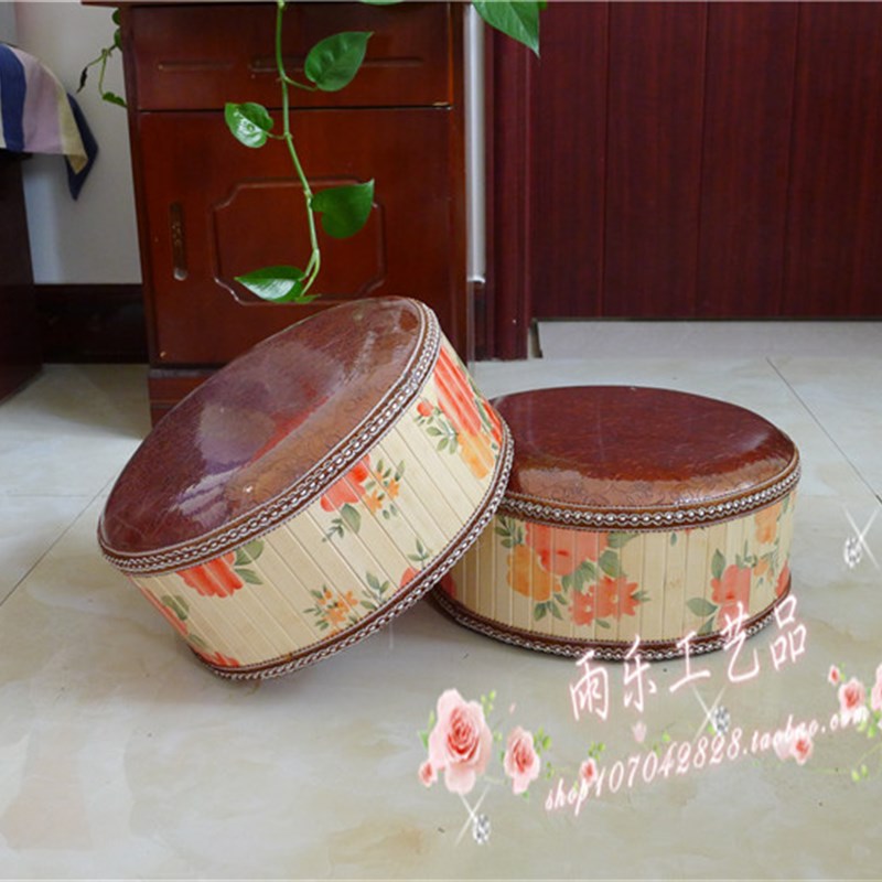 包邮实木圆凳竹编矮凳客厅圆墩时尚创意榻榻米坐墩精品小凳子家用