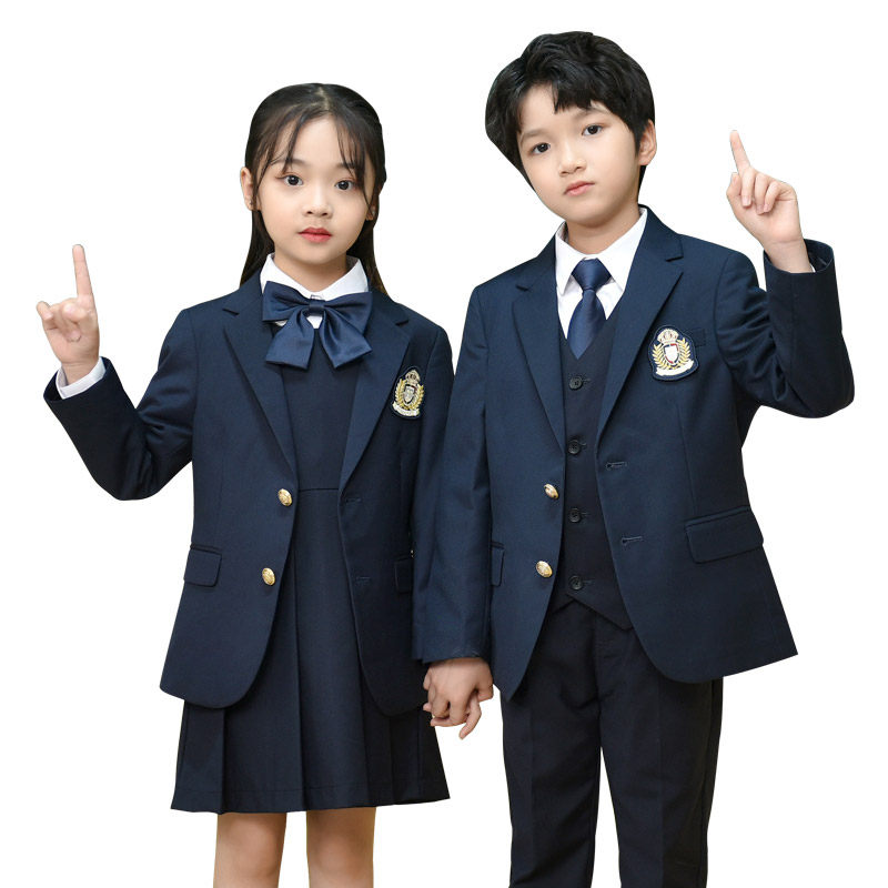 西装班服套装小学生校服制服女西装裙英伦学院风儿童装幼儿园园服