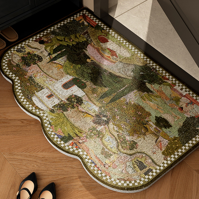 法式门口地垫进门家用脚垫门外入户蹭土门垫丝圈除尘垫2024新款