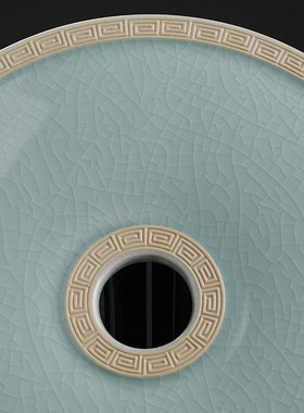 东方泥土陶瓷平安扣和氏璧摆件客厅玄关电视柜办公室新家乔迁礼品