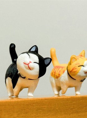 喵呜一群小猫咪正向你走来可爱迷你桌面摆件车载电脑显示摆件