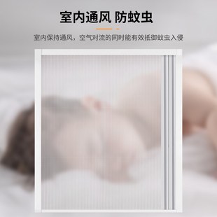 日夜蜂巢帘隐形折叠推拉窗帘遮光防蚊通风隔热卫生间卧室客厅纱窗