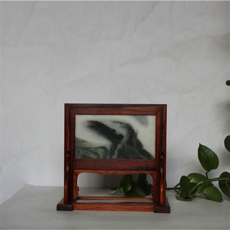 砚屏白酸枝砚屏小插屏伍嘉恩款砚屏奥氏黄檀砚屏经眼录款砚屏