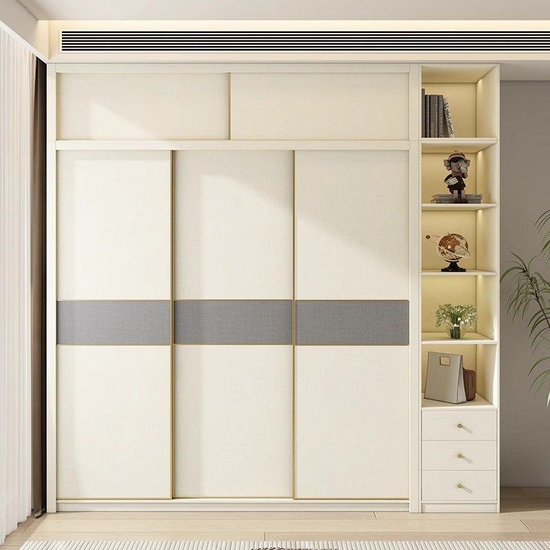 定制到顶3米超高推拉门衣柜2.8/2.7/2.6/2.5米主卧储物衣橱柜子