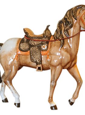 马电视柜装饰品工艺品酒柜玄关家居马摆件美式摆设欧式手工礼品