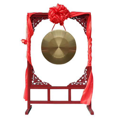 锣鼓一套铜锣配花窗木架子锣鼓乐器全套开业庆典活动锣三句半道具