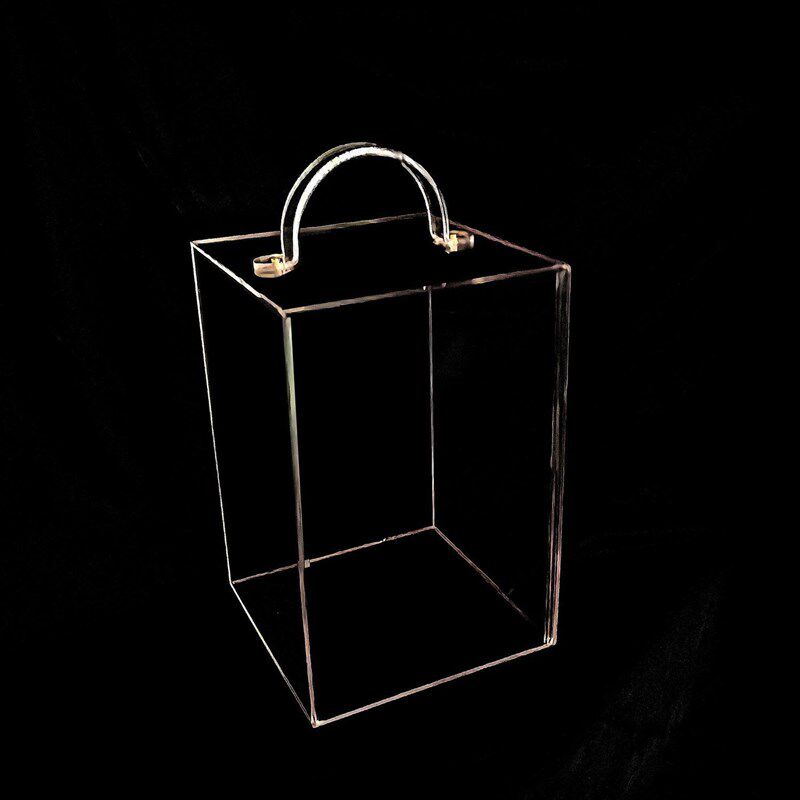 亚克力花盒圣诞节情人节手提花盒插花有钱花花盒插花礼盒包装花盒