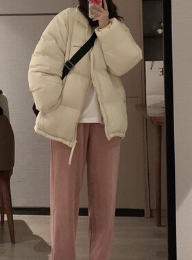 VASSE团宠裤 裤子女秋冬款高克重加厚针织垂感白色糯米阔腿休闲裤