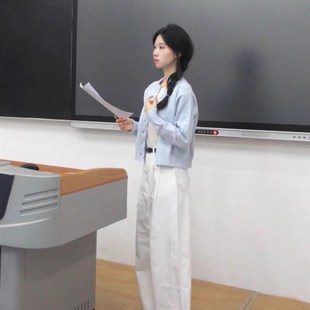 短上衣 2024新款 慵懒奶fufu蓝色外搭毛衣外套女秋冬春款 针织衫 开衫