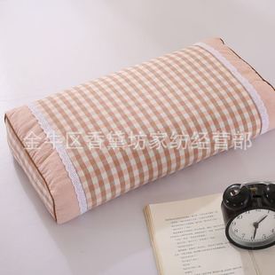 2021水洗棉格子立体方形成人荞麦枕头护颈颈椎枕枕套内胆套可拆洗