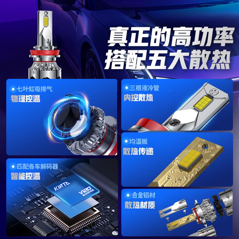 适用别克英朗GT凯越XT昂科威GL8君威朗6远近光一体led大灯车灯泡
