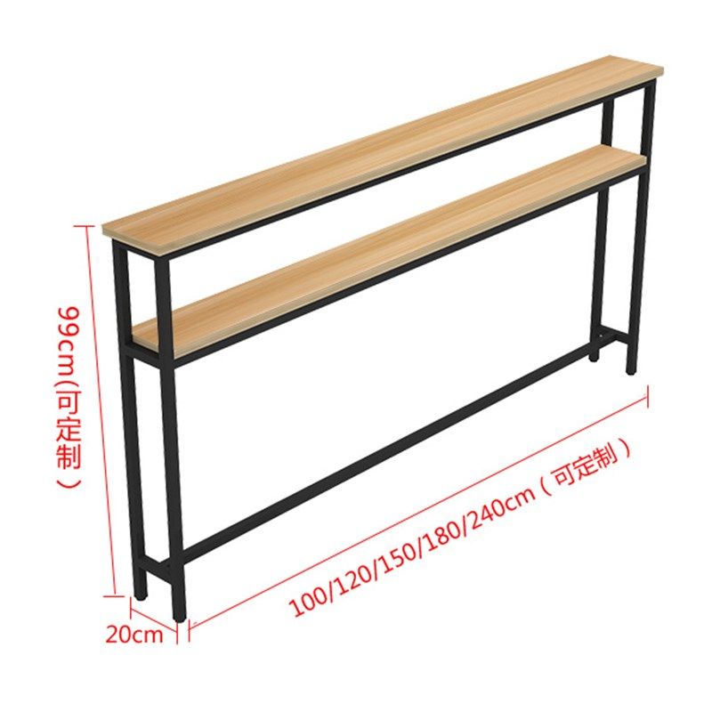 客厅沙发后置物架靠墙落地实木床后置物收纳架玄关桌玄关台长条架