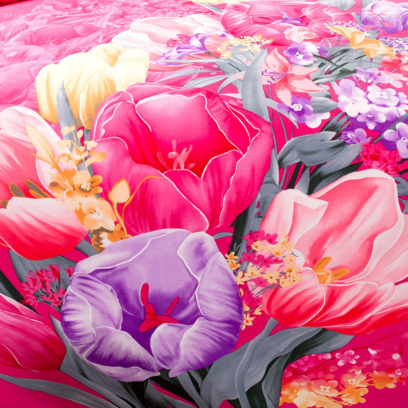 全棉加厚磨毛3D立体四件套1.5m纯棉被套床单婚庆四件套1.8m床双人