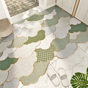 云朵丝圈地垫入户门垫进门家用蹭土脚垫子室内外大门口地毯可剪裁