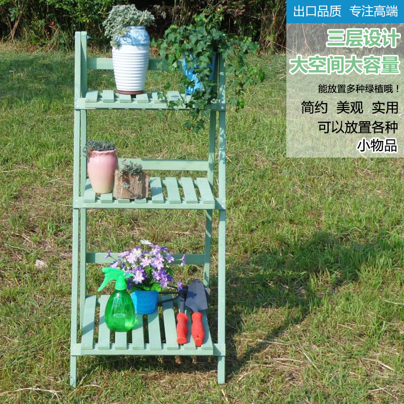 室外花架阳台庭院多内置物架落地式田园架子客厅绿萝实木简约花盆