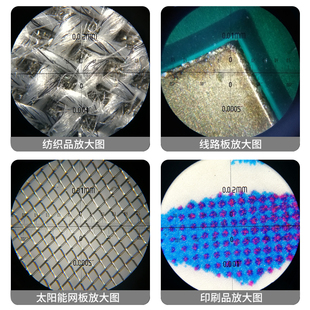 GAOPIN 20/40/60/100倍 高倍放大镜 高清带刻度百倍镜带尺测量网