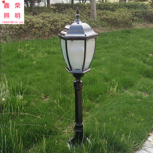 欧式大弯六角草坪灯户外防水LED庭院花园小区别墅道路全铝草地灯