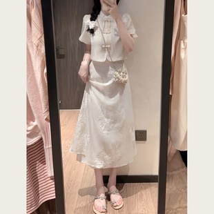 高级感新中式 连衣裙女清冷感禅意风汉服改良旗袍裙子 中国风套装