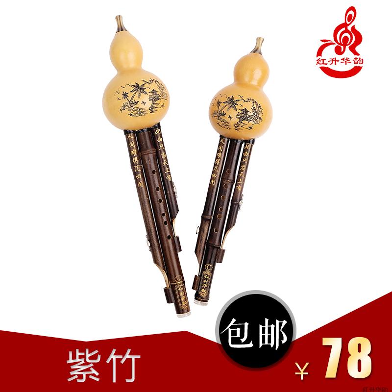 葫芦丝新款紫竹初学型C调降B调小D调大G调F调儿童成人半包围防摔