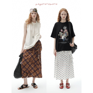 Sayhitotomato分割结构设计感立体大花朵半裙