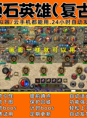 顽石英雄(复古 传奇脚本4 自动下图 自动boos 24小时自动发货