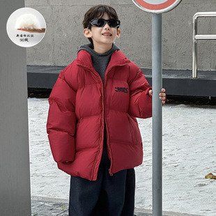 棉小铺男童羽绒服儿童冬季韩版2025新款加厚保暖白鸭绒休闲外套潮