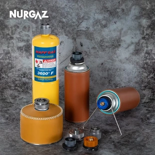 炉客NURGAZ户外露营转接头螺纹转卡式转接头卡式气罐转接头