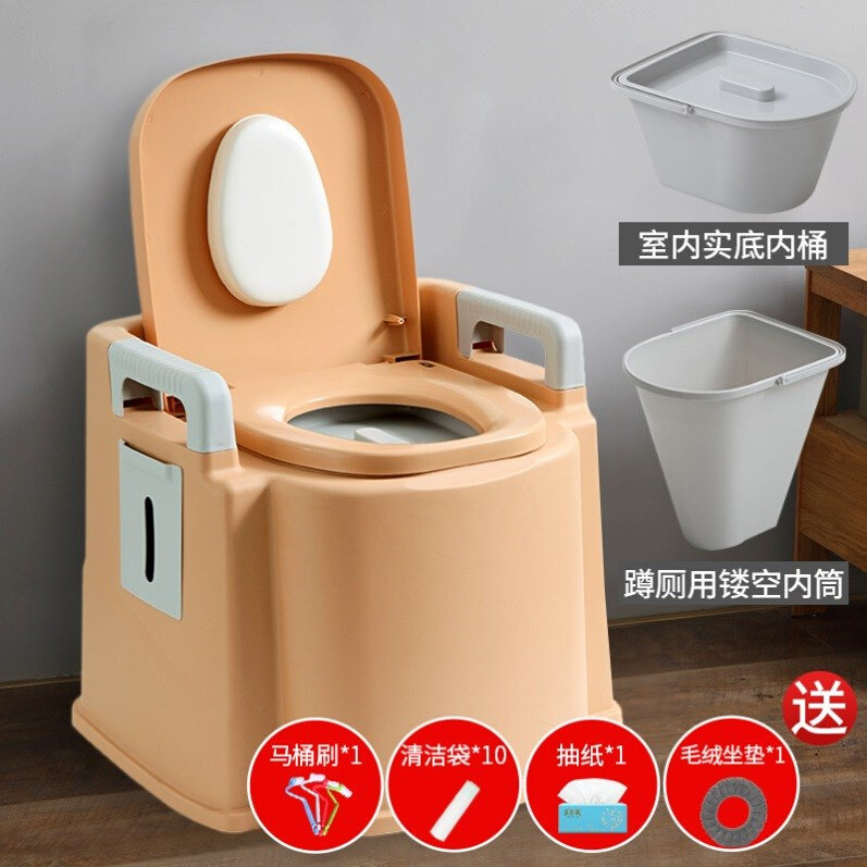坐便椅老人加固大便器移动厕所家用室内方便孕妇坐便器蹲坑神器