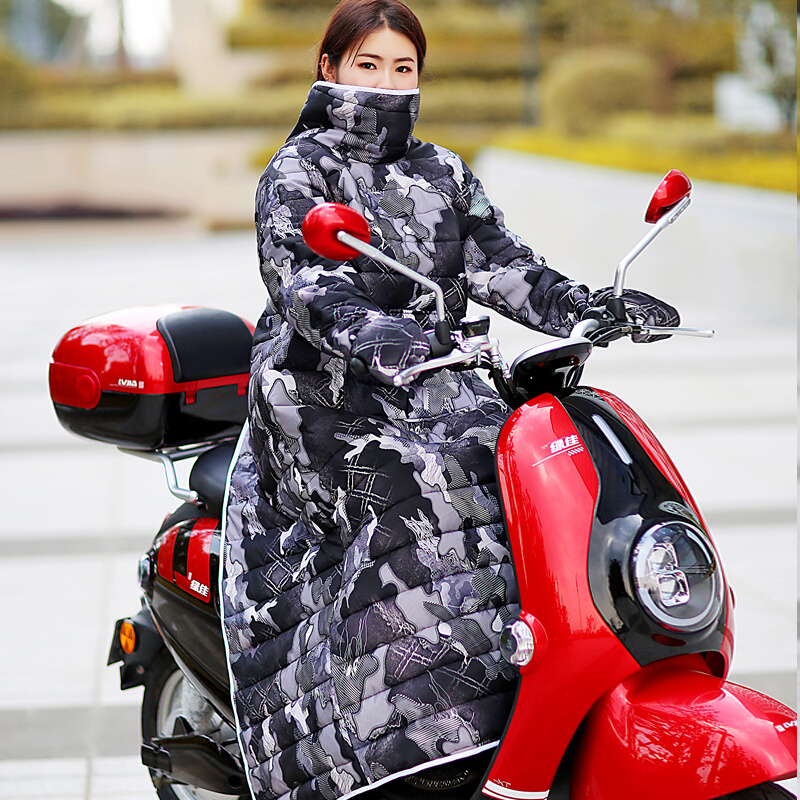 电动车挡风被冬季防水加厚电瓶车挡风衣骑车N摩托车全身防风防适