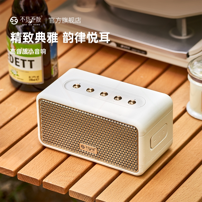 不见不散W10新款高端蓝牙音箱便音炮播放器携式户外插卡小音响低
