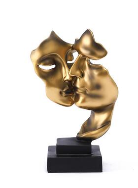 沉欧式客默是金侣抽象人物雕塑摆件家居厅样RRW014板房电视柜软情