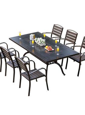 户桌椅铝合金铸用铝庭院桌椅外花园简约别24625-1墅外休闲家餐桌