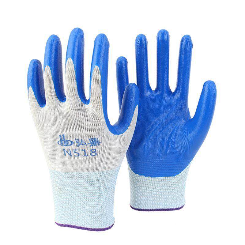 N51动防8丁腈维机械劳保耐磨带挂胶皮透气尼龙水劳干活手修套,居家日用,防护手套,淘宝优惠券,粉丝福利购,淘宝优惠卷