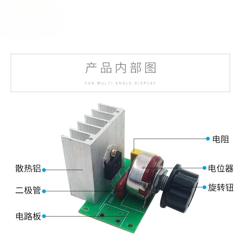风机变频调速开关电机调速器风扇调压器220V交流风机调速器380V