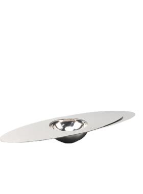 现代简约不办锈钢银色椭圆星际托盘客厅居卧室书0491茶几公室房家