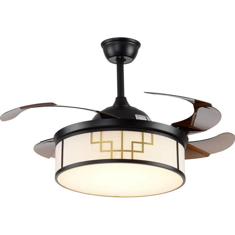 新中式吊灯带电风厅扇家YSL1830用客灯厅遥控卧隐形led吊扇灯室饭,家装灯饰光源,智能吊灯,淘宝优惠券,粉丝福利购,淘宝优惠卷