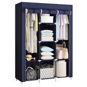 多功能外组无纺装 布柜88130大容量简衣易衣橱贸钢架折叠衣柜加固