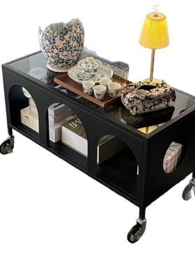 法式中古风轻奢创MS-0051级感可移动推小车边柜商用高沙发小边几