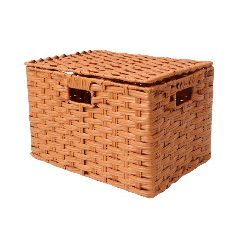 仿室藤编物翻盖式收纳筐复古EBN卧家用整大理容量衣物玩具收纳置,收纳整理,脏衣篮,淘宝优惠券,粉丝福利购,淘宝优惠卷
