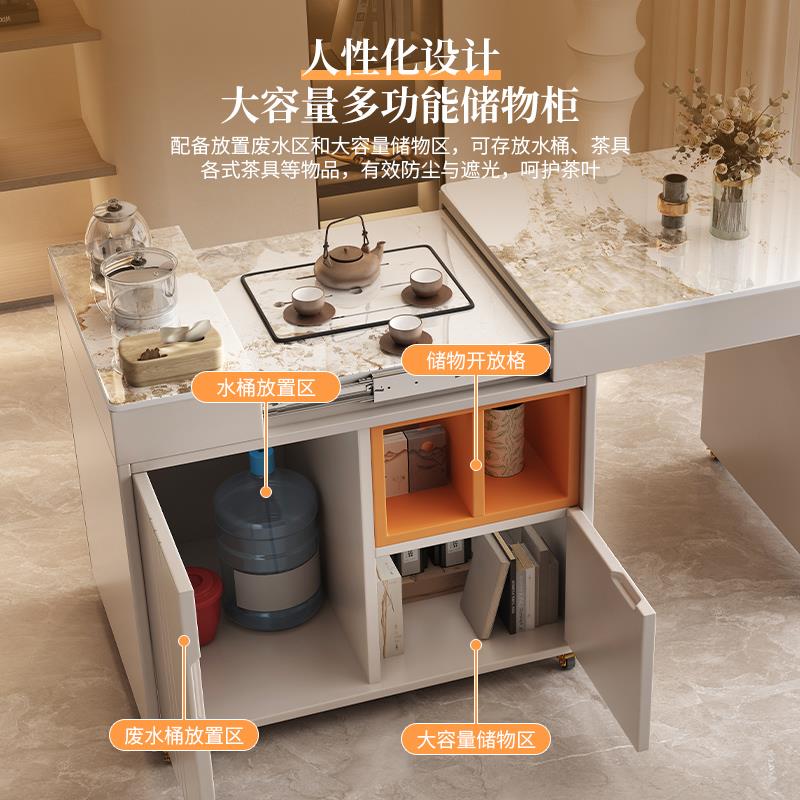 阳台茶桌椅伸小台可移动缩多功能茶车客厅家茶用户小型岩CCT板泡