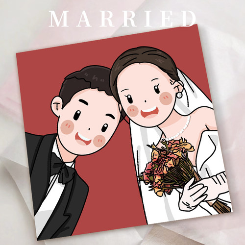 照片定制手工diy油画新婚礼物