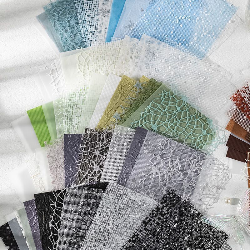 痛包DIY复古网纱装饰纸